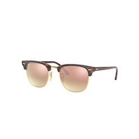 Ray-Ban Sunglasses Unisex Clubmaster Flash Lenses - Red Havana Frame Copper Lenses 51-21