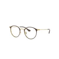 Ray-Ban Eyeglasses Unisex Rb6378 Optics - Gold Frame Clear Lenses Polarized 47-21
