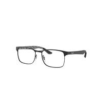 Ray-Ban Eyeglasses Unisex Rb8416 Optics - Black Frame Clear Lenses Polarized 53-17