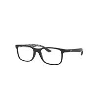 Ray-Ban Eyeglasses Unisex Rb8903 Optics - Black Frame Clear Lenses Polarized 53-18