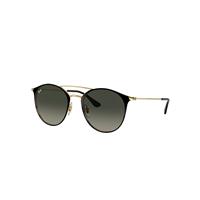 Ray-Ban Sunglasses Unisex Rb3546 - Black On Gold Frame Grey Lenses 49-20