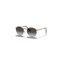 Ray-Ban Sunglasses Man Round Metal - Bronze-copper Frame Blue Lenses 47-21