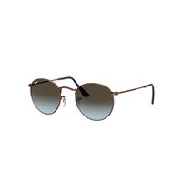 Ray-Ban Sunglasses Man Round Metal - Bronze-copper Frame Blue Lenses 50-21