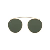 Ray-Ban Clipon Unisex Round Fleck Clip-on - Arista Gold Frame Green Lenses 49-21