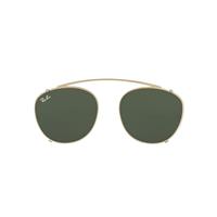 Ray-Ban Clipon Unisex Rb6355 Clip-on - Arista Gold Frame Green Lenses 47-20