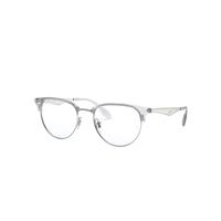 Ray-Ban Eyeglasses Unisex Rb6396 Optics - Silver Frame Clear Lenses Polarized 53-19
