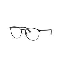 Ray-Ban Eyeglasses Unisex Rb6375 Optics - Black Frame Clear Lenses Polarized 53-18