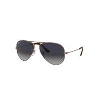 Ray-Ban Sunglasses Unisex Aviator @collection - Bronze-copper Frame Blue Lenses Polarized 58-14