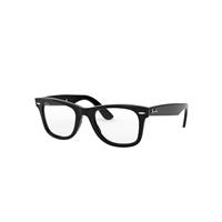 Ray-Ban Eyeglasses Unisex Wayfarer Ease Optics - Black Frame Clear Lenses Polarized 50-22