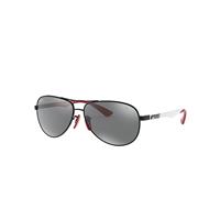 Ray-Ban Sunglasses Man Rb8313m Scuderia Ferrari Collection - Black Frame Silver Lenses 61-13
