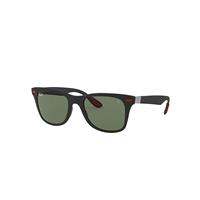 Ray-Ban Sunglasses Man Rb4195m Scuderia Ferrari Collection - Black Frame Green Lenses 52-20