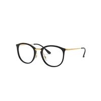 Ray-Ban Eyeglasses Woman Rb7140 Optics - Gold Frame Clear Lenses 49-20
