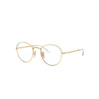 Ray-Ban Eyeglasses Unisex Round Metal Optics II - Arista Gold Frame Clear Lenses 51-20