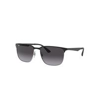 Ray-Ban Sunglasses Unisex Rb3569 - Black On Silver Frame Grey Lenses 59-17