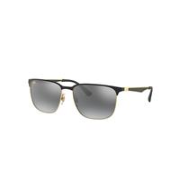 Ray-Ban Sunglasses Unisex Rb3569 - Black On Gold Frame Grey Lenses 59-17