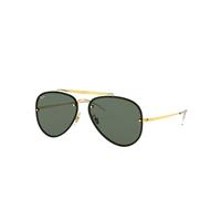 Ray-Ban Sunglasses Unisex Blaze Aviator - Arista Gold Frame Green Lenses 61-13