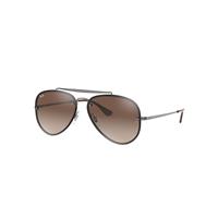 Ray-Ban Sunglasses Unisex Blaze Aviator - Gunmetal Frame Brown Lenses 61-13