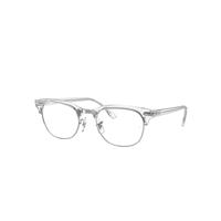 Ray-Ban Eyeglasses Unisex Clubmaster Optics - White Transparent Frame Clear Lenses 51-21
