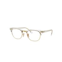 Ray-Ban Eyeglasses Unisex Clubmaster Optics - Transparent Frame Clear Lenses 51-21