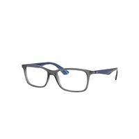 Ray-Ban Eyeglasses Unisex Rb7047 Optics - Blue Frame Clear Lenses Polarized 56-17