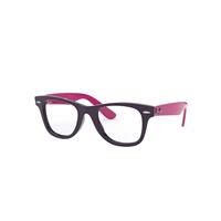 Ray-Ban Eyeglasses Children Wayfarer Optics Kids - Fuxia Frame Clear Lenses Polarized 47-20