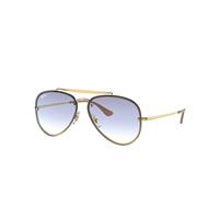 Ray-Ban Sunglasses Unisex Blaze Aviator - Arista Gold Frame Blue Lenses 58-13