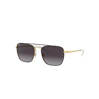 Ray-Ban Sunglasses Man Rb3588 - Black On Gold Frame Grey Lenses 55-19