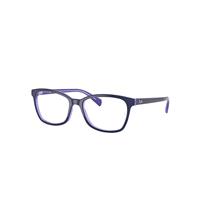 Ray-Ban Eyeglasses Woman Rb5362 Optics - Blue Frame Clear Lenses 54-17