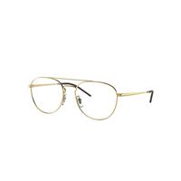 Ray-Ban Eyeglasses Unisex Rb6414 Optics - Arista Gold Frame Clear Lenses 53-18