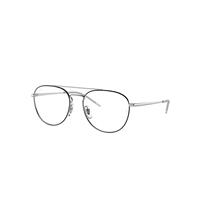 Ray-Ban Eyeglasses Unisex Rb6414 Optics - Silver Frame Clear Lenses 55-18