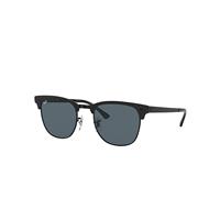 Ray-Ban Sunglasses Unisex Clubmaster Metal - Black Frame Blue Lenses 51-21