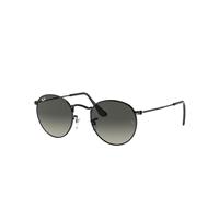 Ray-Ban Sunglasses Man Round Flat Lenses - Black Frame Grey Lenses 50-21