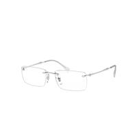 Ray-Ban Eyeglasses Unisex Rb8755 Optics - Silver Frame Clear Lenses Polarized 56-17