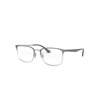 Ray-Ban Eyeglasses Unisex Rb6421 Optics - Grey On Silver Frame Clear Lenses Polarized 52-18