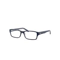 Ray-Ban Eyeglasses Unisex Rb5169 Optics - Blue Frame Clear Lenses Polarized 52-16