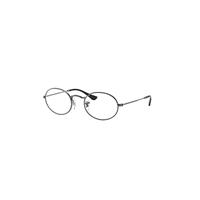 Ray-Ban Eyeglasses Unisex Oval Optics - Gunmetal Frame Clear Lenses 51-21