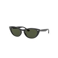 Ray-Ban Sunglasses Woman Nina - Black Frame Green Lenses 54-18