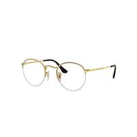 Ray-Ban Eyeglasses Unisex Round Gaze - Arista Gold Frame Clear Lenses 51-22