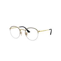 Ray-Ban Eyeglasses Unisex Round Gaze - Gold Frame Clear Lenses 48-22
