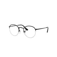Ray-Ban Eyeglasses Unisex Round Gaze - Black Frame Clear Lenses 51-22