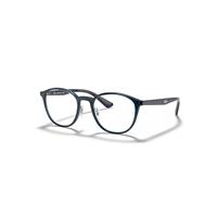 Ray-Ban Eyeglasses Unisex Rb7156 Optics - Blue Frame Clear Lenses Polarized 53-20