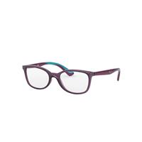 Ray-Ban Eyeglasses Children Rb1586 Optics Kids - Violet Frame Clear Lenses Polarized 47-16
