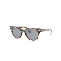 Ray-Ban Sunglasses Unisex Meteor Striped Havana - Striped Grey & Brown Frame Gold Lenses 50-20