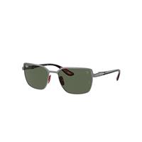 Ray-Ban Sunglasses Unisex Rb3743m Scuderia Ferrari Collection - Black Frame Green Lenses 58-19