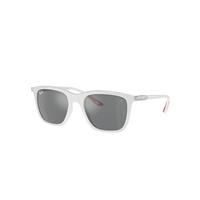 Ray-Ban Sunglasses Unisex Rb4433m Scuderia Ferrari Collection - White Frame Grey Lenses 54-20