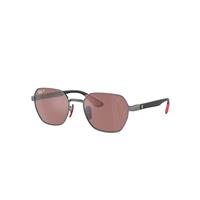 Ray-Ban Sunglasses Unisex Rb3794m Scuderia Ferrari Collection - Black Frame Violet Lenses Polarized 54-20
