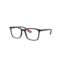 Ray-Ban Eyeglasses Unisex Rb7240m Optics Scuderia Ferrari Collection - Black Frame Clear Lenses Polarized 54-18