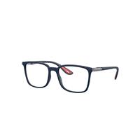 Ray-Ban Eyeglasses Unisex Rb7240m Optics Scuderia Ferrari Collection - Blue Frame Clear Lenses Polarized 54-18