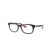 Ray-Ban Eyeglasses Unisex Rb7307m Optics Scuderia Ferrari Collection - Black Frame Clear Lenses Polarized 52-17
