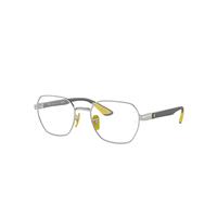 Ray-Ban Eyeglasses Unisex Rb6594m Optics Scuderia Ferrari Collection - Grey Frame Clear Lenses Polarized 54-20